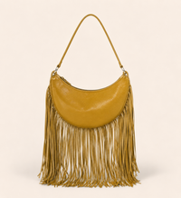 The Oskan Fringe Bag in Yellow
