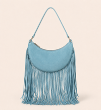 The Oskan Fringe Bag in Blue