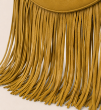The Oskan Fringe Bag in Yellow