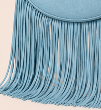The Oskan Fringe Bag in Blue