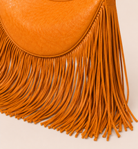The Oskan fringe Bag in Orange