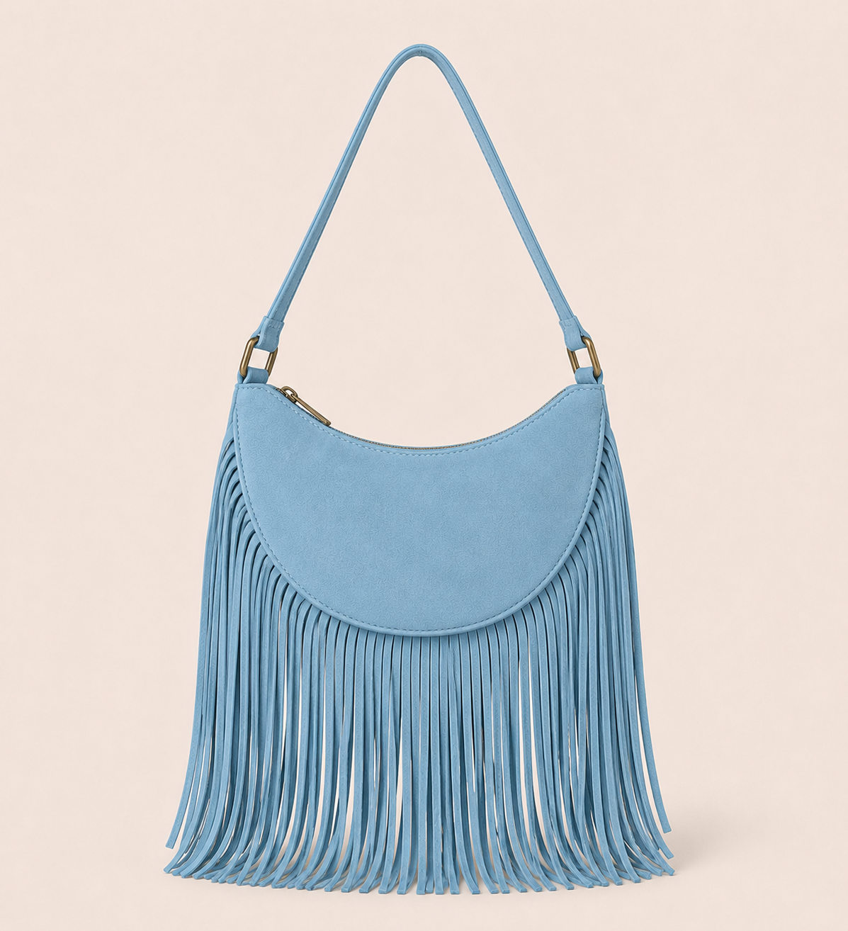 The Oskan Fringe Bag in Blue