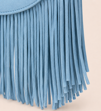 The Oskan Fringe Bag in Blue