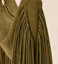 The Oskan Fringe Bag in Earth Green