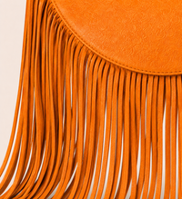 The Oskan fringe Bag in Orange