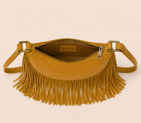 The Oskan Fringe Bag in Mustard