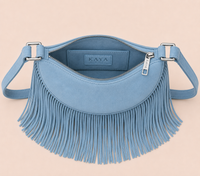 The Oskan Fringe Bag in Blue