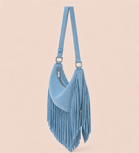 The Oskan Fringe Bag in Blue