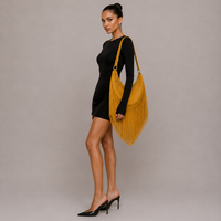 The Oskan Fringe Bag in Mustard