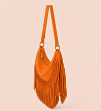 The Oskan fringe Bag in Orange