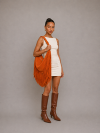 The Oskan fringe Bag in Orange