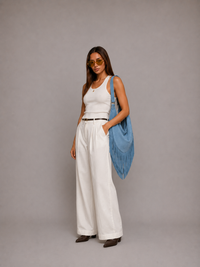 The Oskan Fringe Bag in Blue