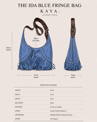 The Ida Blue Fringe Bag