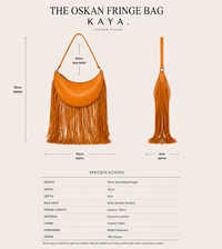 The Oskan fringe Bag in Orange